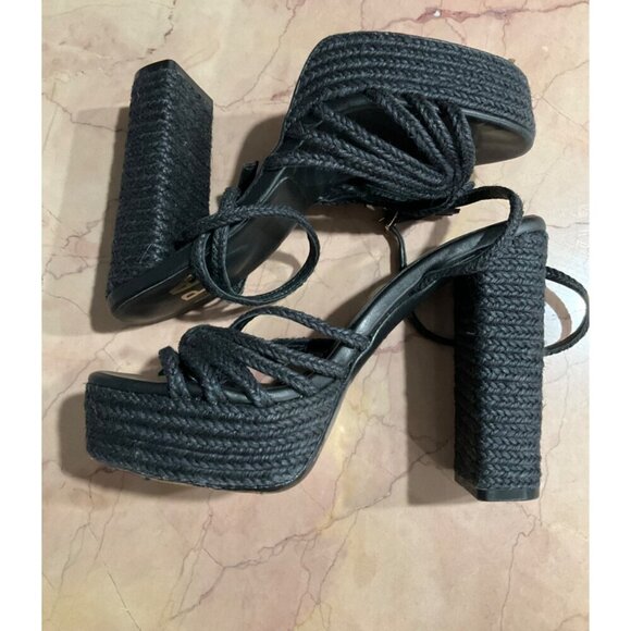 LPA Clarissa Jute Platforms in Black 6 With Box Womens High Heels - Picture 6 of 10